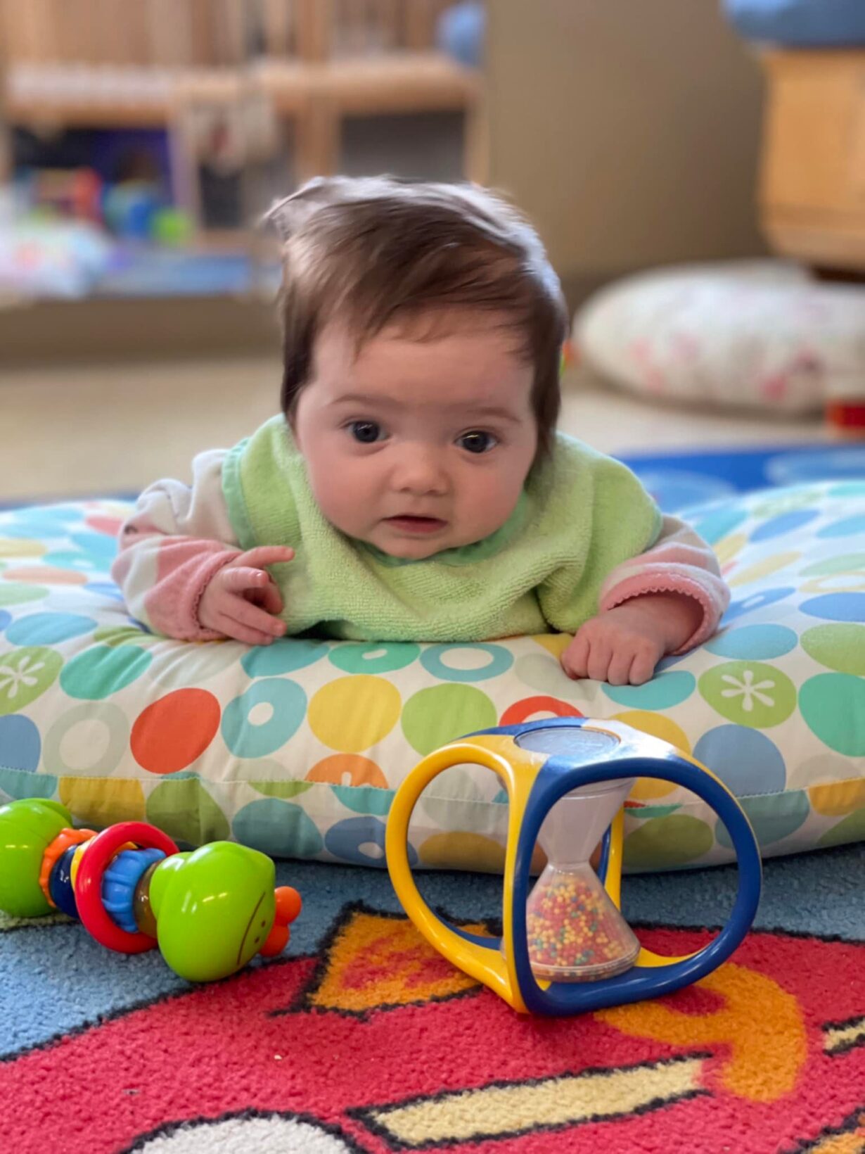 Baby on mat