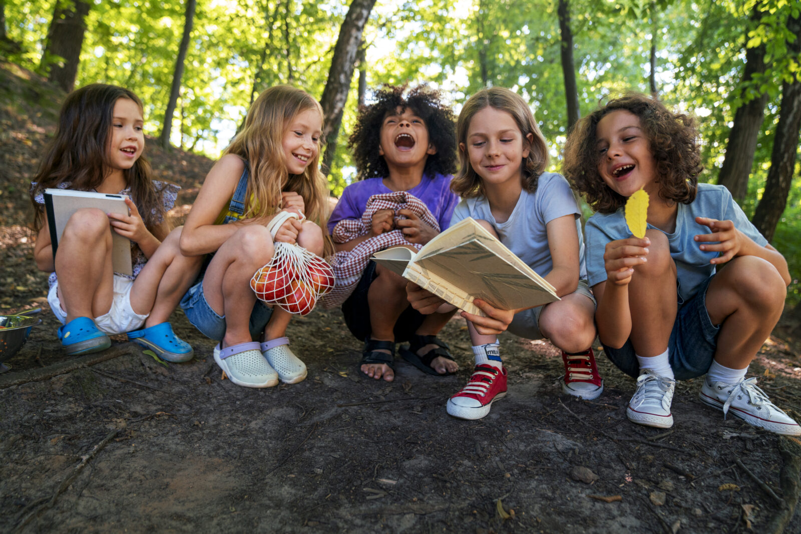 full-shot-smiley-kids-forest
